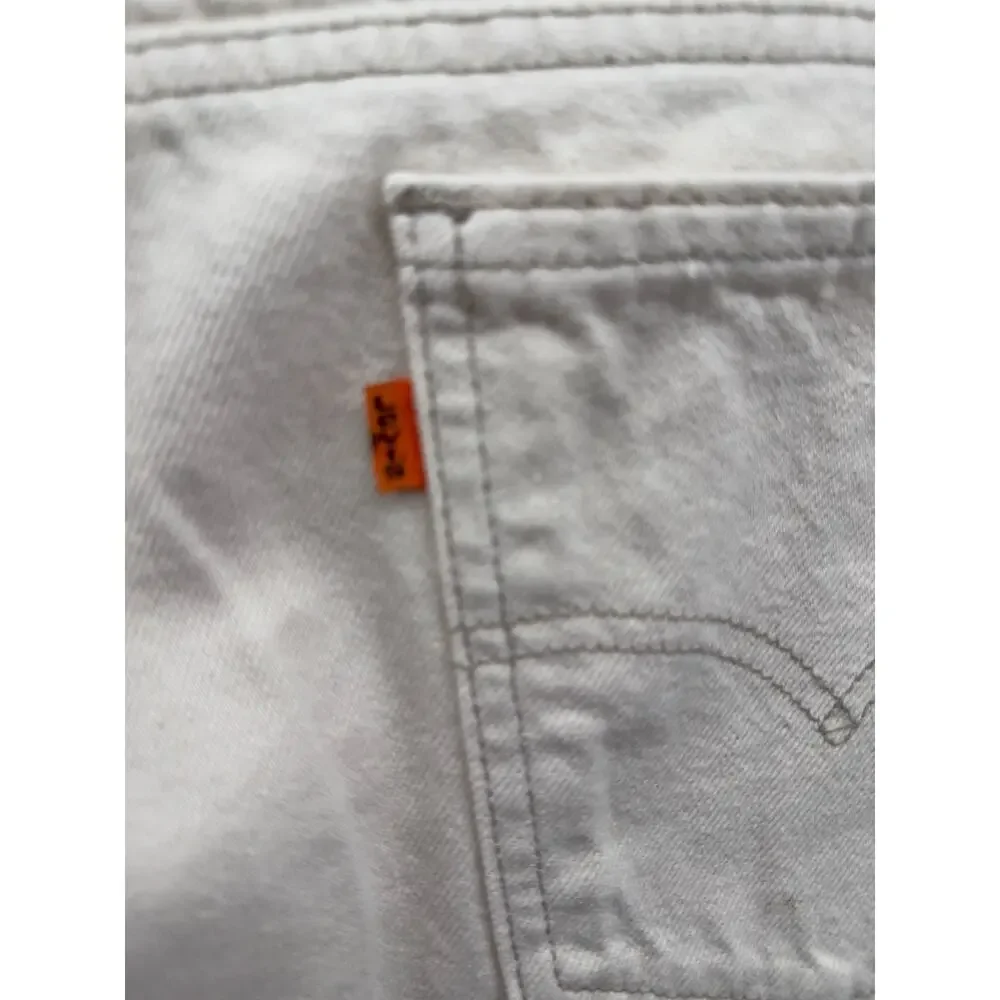 Vintage Levis Orange Tab 550 Ivory Denim Shorts Jorts Relaxed Fit Dadcore W38